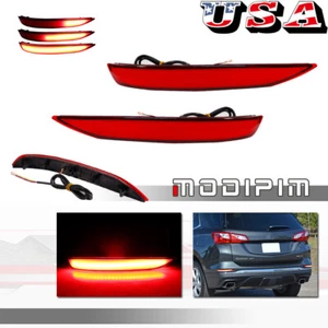 Red Lens Rear Bumper Reflector Turn Signal Lights For 2018-22 Chevrolet Equinox - Picture 1 of 11