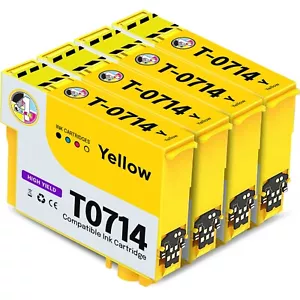 4 Yellow 714 Ink Cartridge for Epson Stylus SX415 SX515W SX200 SX410 SX218 SX215 - Picture 1 of 8