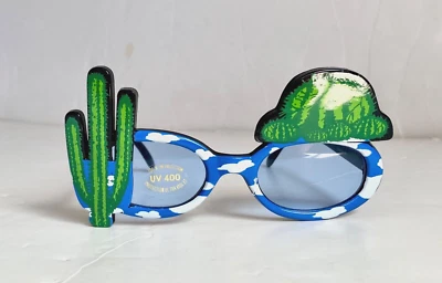 De colección Desierto Saguaro Barril Cactus Cielo Nubes Novedad Gafas de sol Disfraz Nuevo de Lote Antiguo Foto 1 de 4