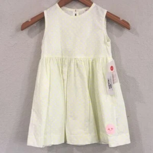 NEW Smiling Buttons Girls Sz 6Y Neon Dots Pinny Dress 100% Cotton - Picture 1 of 12