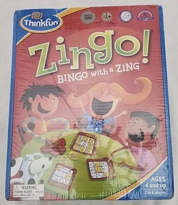 Game Thinkfun Zingo! Bingo with a Zing 2-6 Players Age 4 And Up New Sealed  - Image 1 of 4