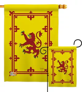 Wall Löwe Nationalität königlicher Standard von Schottland König Garten Haus Hof Flagge - Bild 1 von 13