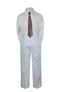 3pc Set Shirt Tie Pants Baby Boys Wedding Formal Suit sz S M L XL 2T 3T 4T 5 6 7