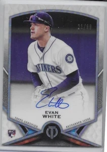 2021 Topps Tribute League Inauguration Auto Evan White #21/99 (LIA-EW) Mariners - Picture 1 of 1