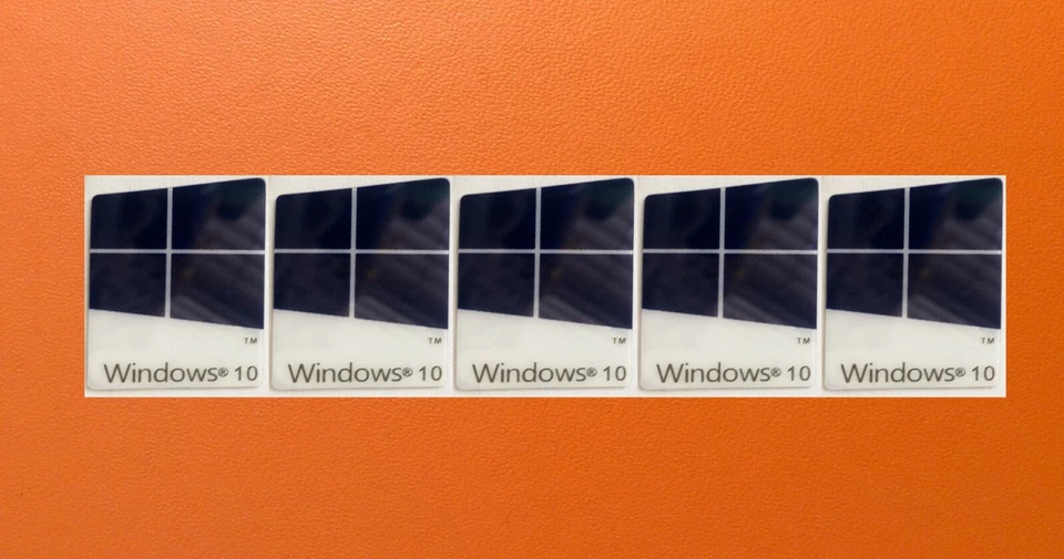 5 PCS Sticker for window 10 Badge Logo Decal Dark Purple Blue Color 16mm x 22mm - Image 1 of 1