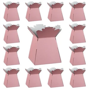 PALE PINK Living Vases Florist Bouquet Box Flower Plant Aqua Sweet Boxes UK - Picture 1 of 1