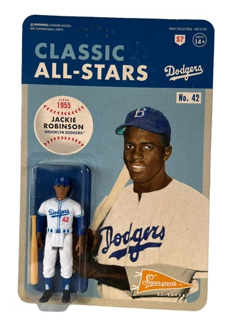 JACKIE ROBINSON Super 7 Classic All-Stars MLB Baseball 3.75"inch Figure NOC Cover