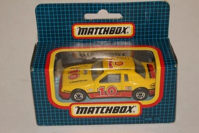 MATCHBOX #MB10 BUICK LE SABRE RACING CAR, #10 E. MARSHALL, YELLOW, NEW IN BOX #2 - Image 1 of 4