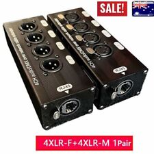 1Pair 4-Channel audio and DMX ethernet extender via RJ45 cable DMX512 Male&Femal