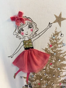 Girls Long Sleeve Christmas Shirt • Velvet & Crystal Details • Size 6X • NWOT - Picture 1 of 8