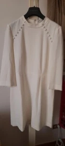Vestito panna con bottoncini TG 46 vintage donna - Foto 1 di 3