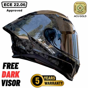 LS2 FF807 DRAGON 6K FORGED CARBON FIBRE DUAL VISOR FULL FACE MOTORCYCLE HELMET - Picture 1 of 5
