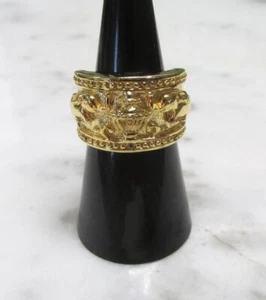 Ross Simons Gold Plated Sterling Silver Elephant Design Ring ~ 8.7g ~ 8-C441 - Picture 1 of 5