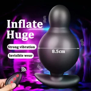 Inflatable Anal Vibrator Butt Plug Male Prostate Massager Sex Toys For Men Women - Picture 1 of 9