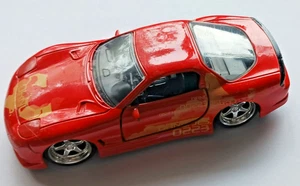 Fast And Furious Mazda RX-7 JADA Diecast Sports Car, 1:32 Scale, 5" Inches Long. - Picture 1 of 9