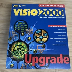VISIO 2000 Standard Edition UPGRADE PC CD-ROM software new sealed retail box - Picture 1 of 2