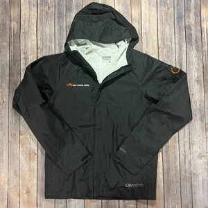 Outdoor Research Apollo Rain Jacket Waterproof Shell Hood Zip Small Mens Black - Picture 1 of 10
