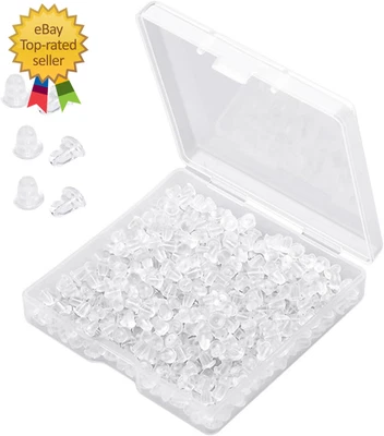 2000 piezas (1000 pares) pequeños pendientes de silicona respaldos pendientes traseros para tachuelas R Foto 1 de 4