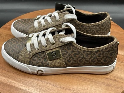 Nuevo adivinar G Los Angeles Cuero Zapatillas bajas Marrón Talla US 9 Foto 1 de 4