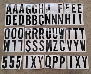 Hillman Letters Kit Black 3" 847015 Stickers Decal for Boat Mailbox Address - Picture 1 of 3