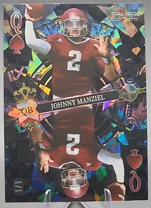 Johnny Manziel 1/1 2024 Wild Card 5 Card Draw Black Cracked Ice Aggies Browns SP - Picture 1 of 2