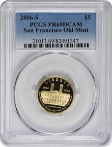 2006-S San Francisco Old Mint $5 Gold Five Dollar Proof Commem. PR69DCAM PCGS - Picture 1 of 2