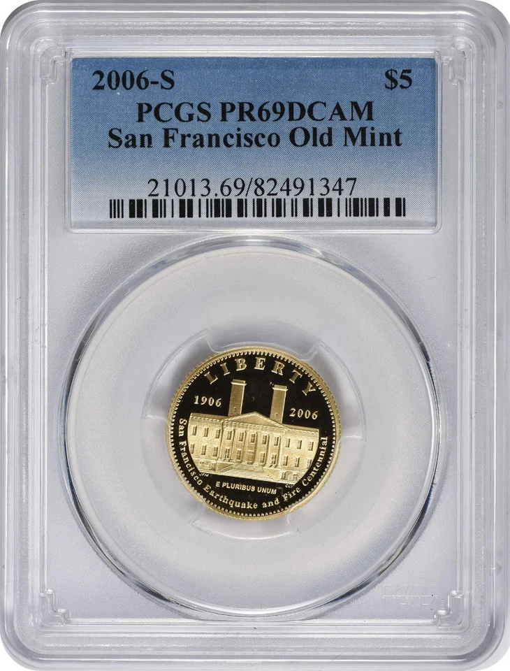 2006-S San Francisco Old Mint $5 Gold Five Dollar Proof Commem. PR69DCAM PCGS - Image 1 of 2