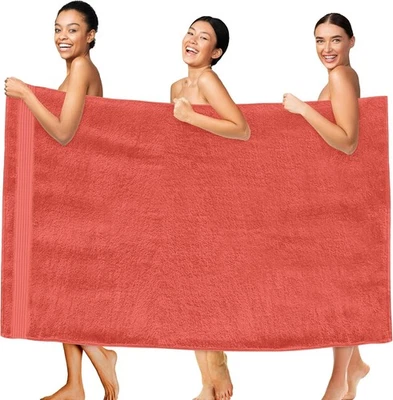 Toalla de baño extragrande, súper suave y muy absorente 40" x 80" - 珊瑚色 — 第 1/4 张图片