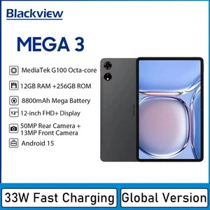 Global Blackview MEGA 3 4G Tablet Android 15 12.1" 2.5K 90Hz Display 12GB 256GB - Picture 1 of 15
