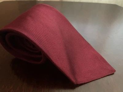 "Corbata de diseñador Paul Stuart roja lisa seda Navidad 4""x67""" Foto 1 de 3