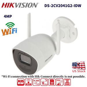 Hikvision DS-2CV2041G2-IDW 4MP WiFi WDR Fixed Bullet IP Camera 2-Way Audio US