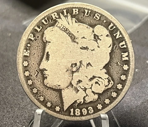 1893-CC Morgan Dollar Silver Cover