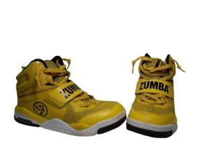 Zumba Women Shoes Size 9.5, Court Air 2.0 Sneakers Yellow High Top Z-Slide - Picture 1 of 20