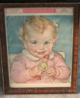 vintage :* JANUARY 1936 NEEDLECRAFT TEN CENTS ISSUE IN FRAME WITH GLASS:*