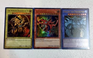 YuGiOh EGYPTIAN GODS CARDS OBELISK SLIFER RA Legendary 25th Anniversary LC01 🔥 - Picture 1 of 1