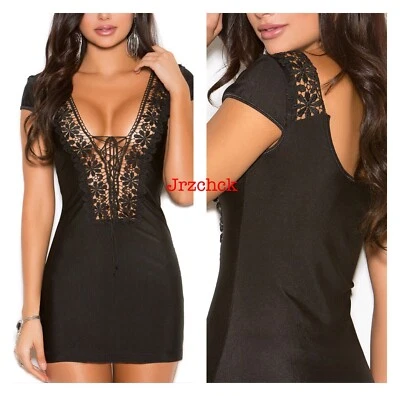 Nuevo con etiquetas Mini Vestido Para Mujer Elegante Momentos Encaje-Acento Sumergido Lencería Negro Talla L Foto 1 de 3
