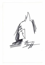  Original Art! NORM BREYFOGLE Batman sketch  SIGNED DC Comics