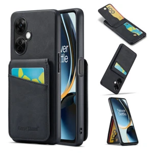 Vertical Stand Credit Card Slots Leather Case Cover For OnePlus Nord CE 3 Lite - Picture 1 of 53