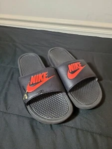 Nike Benassi JDI Slide Sandals Red Black Slip On 343880-060 Mens Size 13 M - Picture 1 of 9