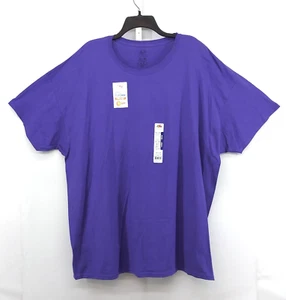 Fruit of the Loom Shirt Womens Size 3XL Dark Purple Short Sleeve Crew Neck Top - Picture 1 of 7