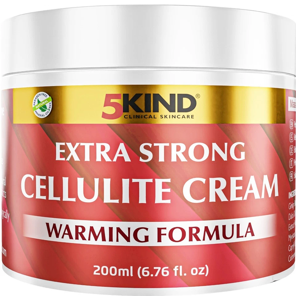 5KIND CLINICAL SKINCARE 5Kind Anti Cellulite Remover & Slimming Cream Natural Weight Loss Toner, 200ml
