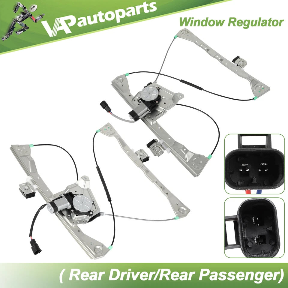 Par de reguladores de ventana trasera aptos para Buick Rendezvous 2002-2007 potencia con motor Foto 1 de 4