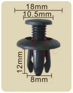 50 PCs Fender Scrivet Clip (Fits Mazda,Ford,Hyundai) - Picture 1 of 1