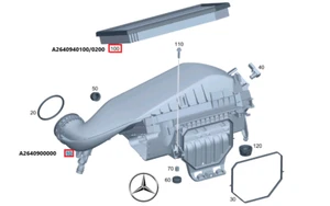 Original Mercedes-Benz A2640900000 Air Filter Box With Air Filters A205 W205 New - Picture 1 of 6