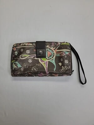 Cartera Muñequera Sakroots Multicolor Mujer Correa Extraíble Marrón Corazón Caprichoso Foto 1 de 4
