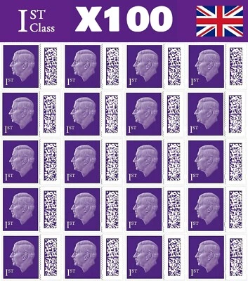 1st Class Stamps x100Royal Mail Barcoded First Class Joblot SAME DAY DISPATCH - Image 1 of 4