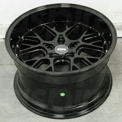ESR CS11 Black Wheels 18x9.5 +35 5x114.3 18 Inch Deep Dish Rims Set 4 - Image 1 of 4