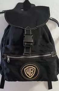 Vintage Warner Brothers Logo Schwarz Rucksack Tasche - Bild 1 von 3
