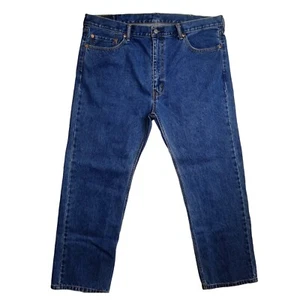 Pantalones de mezclilla azul lavado oscuro Levi Strauss 505 de ajuste regular pierna recta talla 42 x 30 - Imagen 1 de 5
