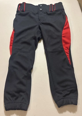 Girls Champro Fastpitch Surge Lowrise Softball Pant Black/Scarlet BP28 - Image 1 of 4